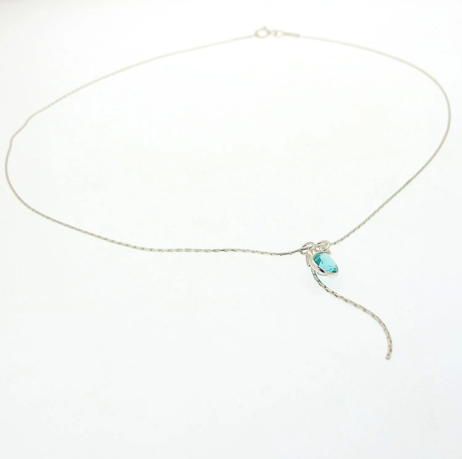 Aquamarine Crystal Necklace