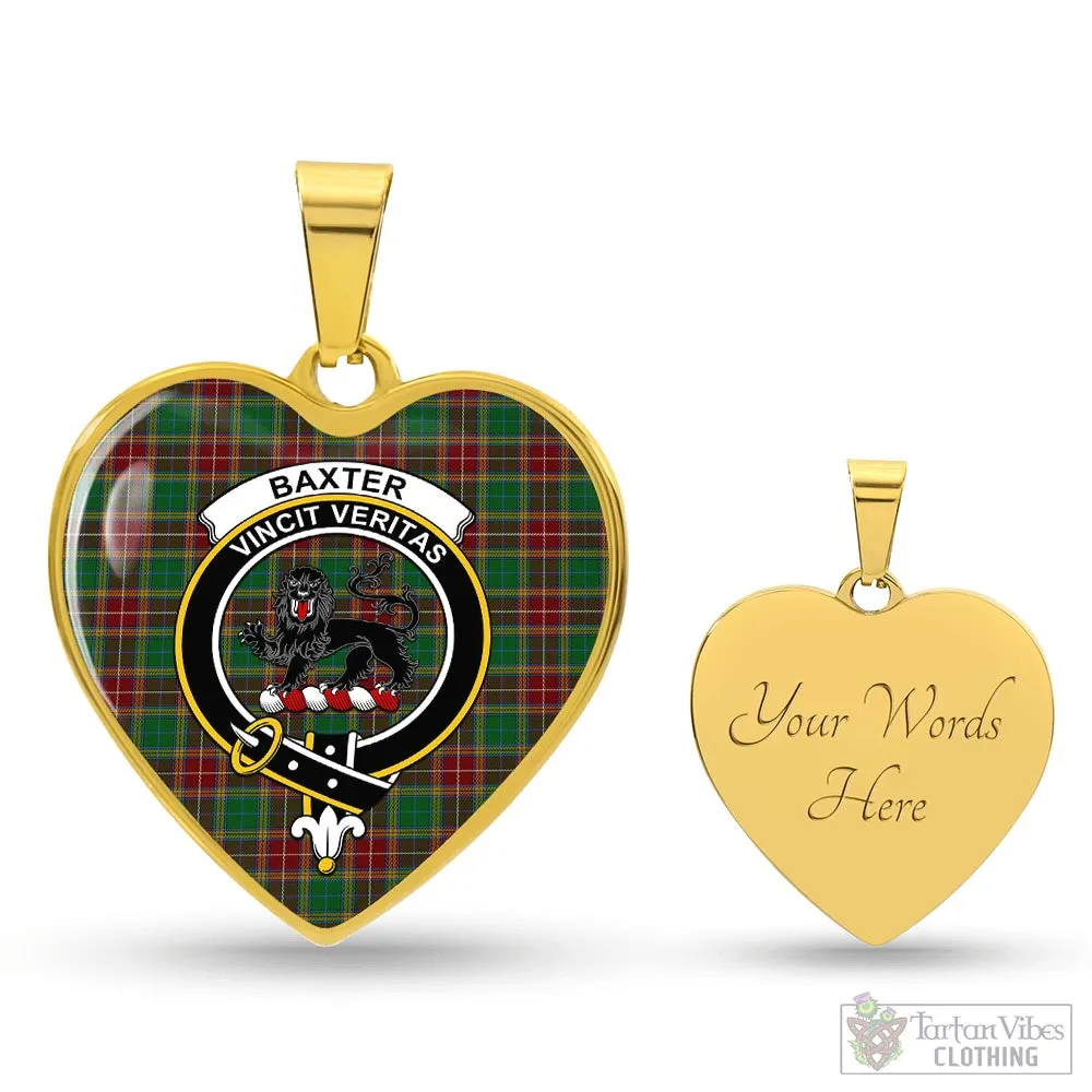 Baxter Tartan Heart Necklace with Family Crest