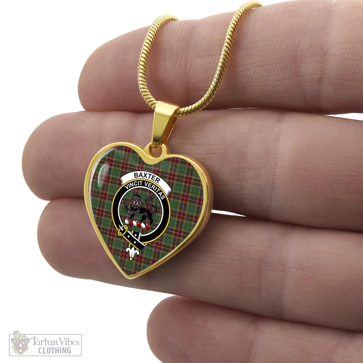 Baxter Tartan Heart Necklace with Family Crest