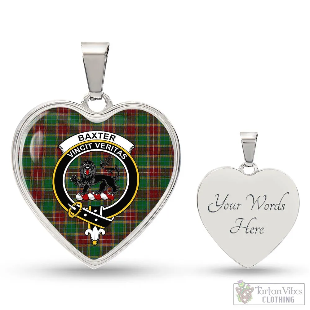 Baxter Tartan Heart Necklace with Family Crest