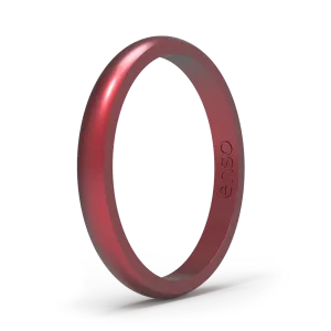 Birthstone Classic Halo Silicone Ring - Ruby