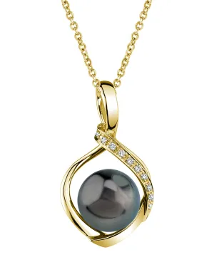 Black Tahitian Pearl & Diamond Alexis Pendant