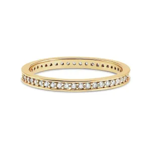 Bordered Pavé Eternity Band