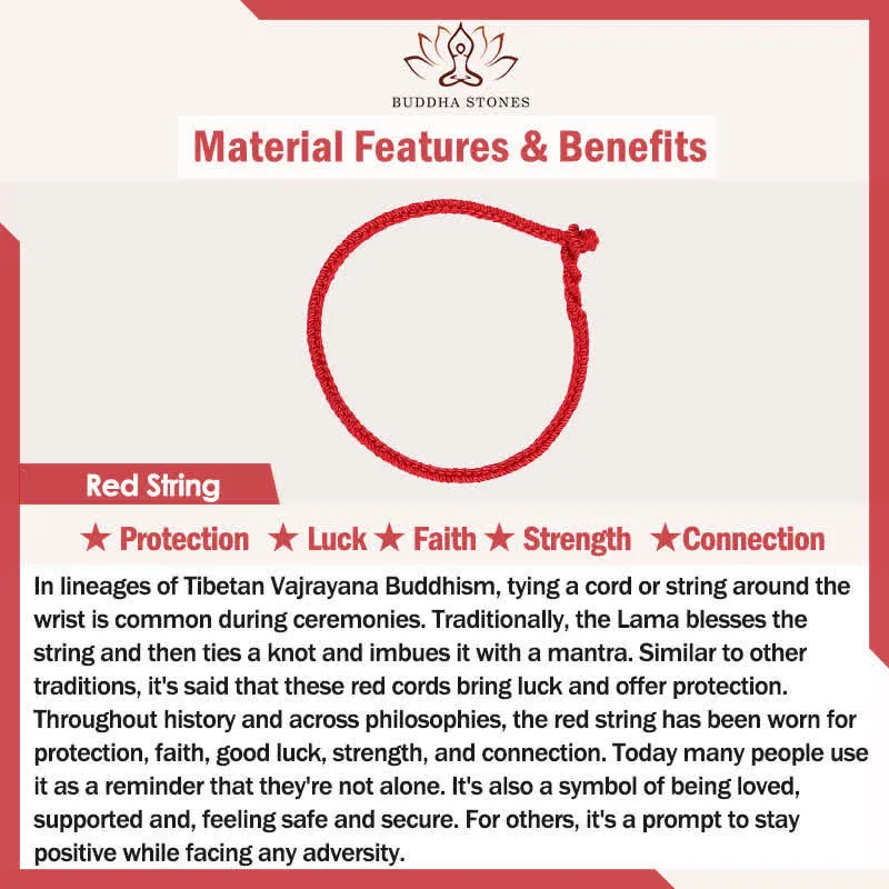 Buddha Stones 925 Sterling Silver Hetian Jade Blessing Wealth Red String Bracelet