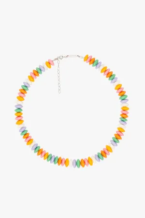 Candy Beaded Necklace Silver