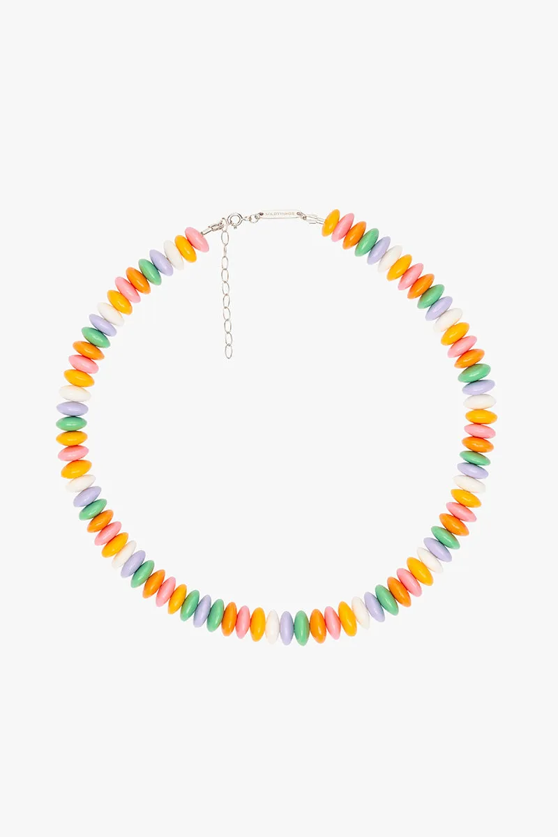 Candy Beaded Necklace Silver