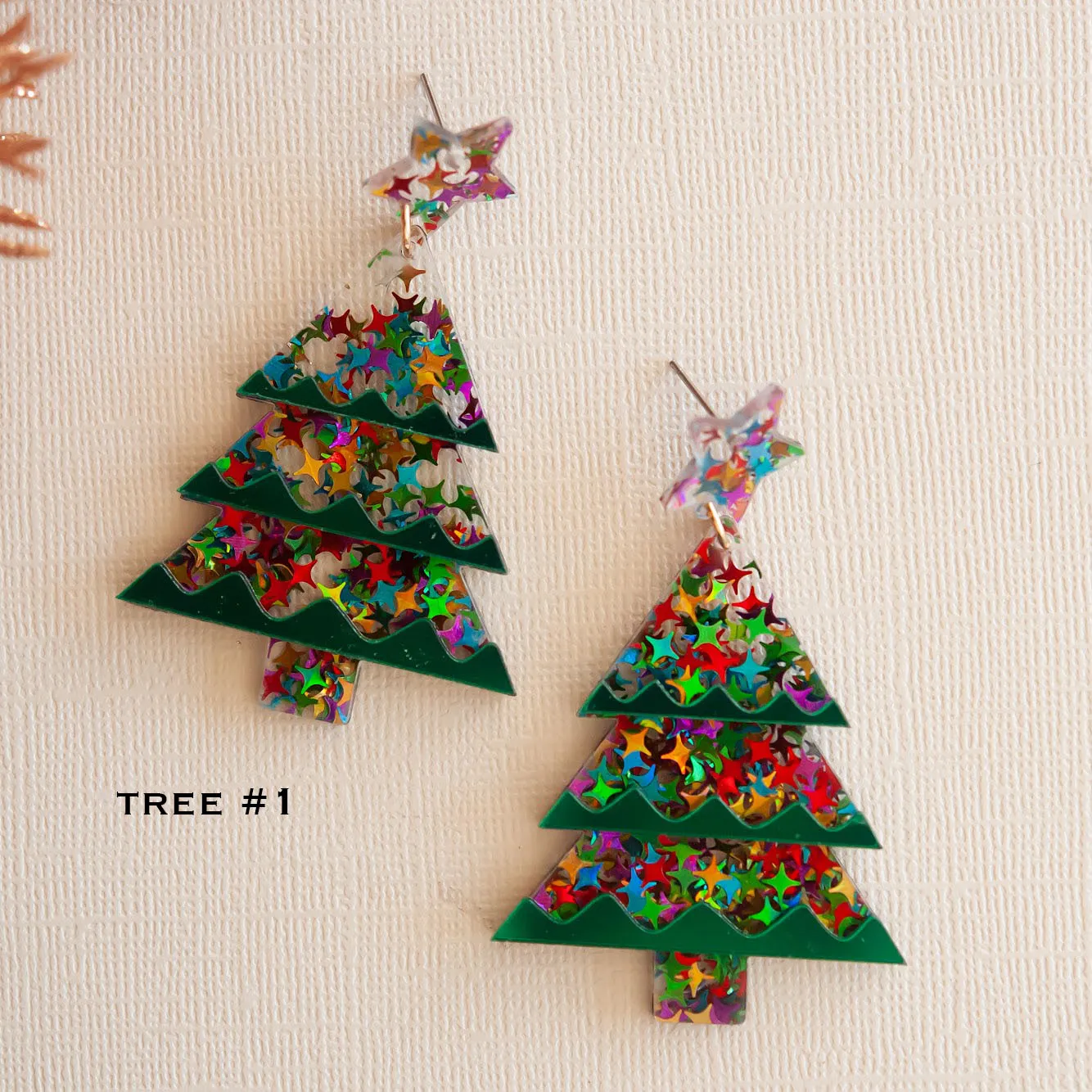 Christmas Earrings | Christmas Tree Jewelry | Colorful Holiday Earrings | Santa Earrings