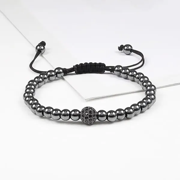 Classy Men Black Luxury Bead Bracelet