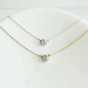 Collette Solitaire Necklace