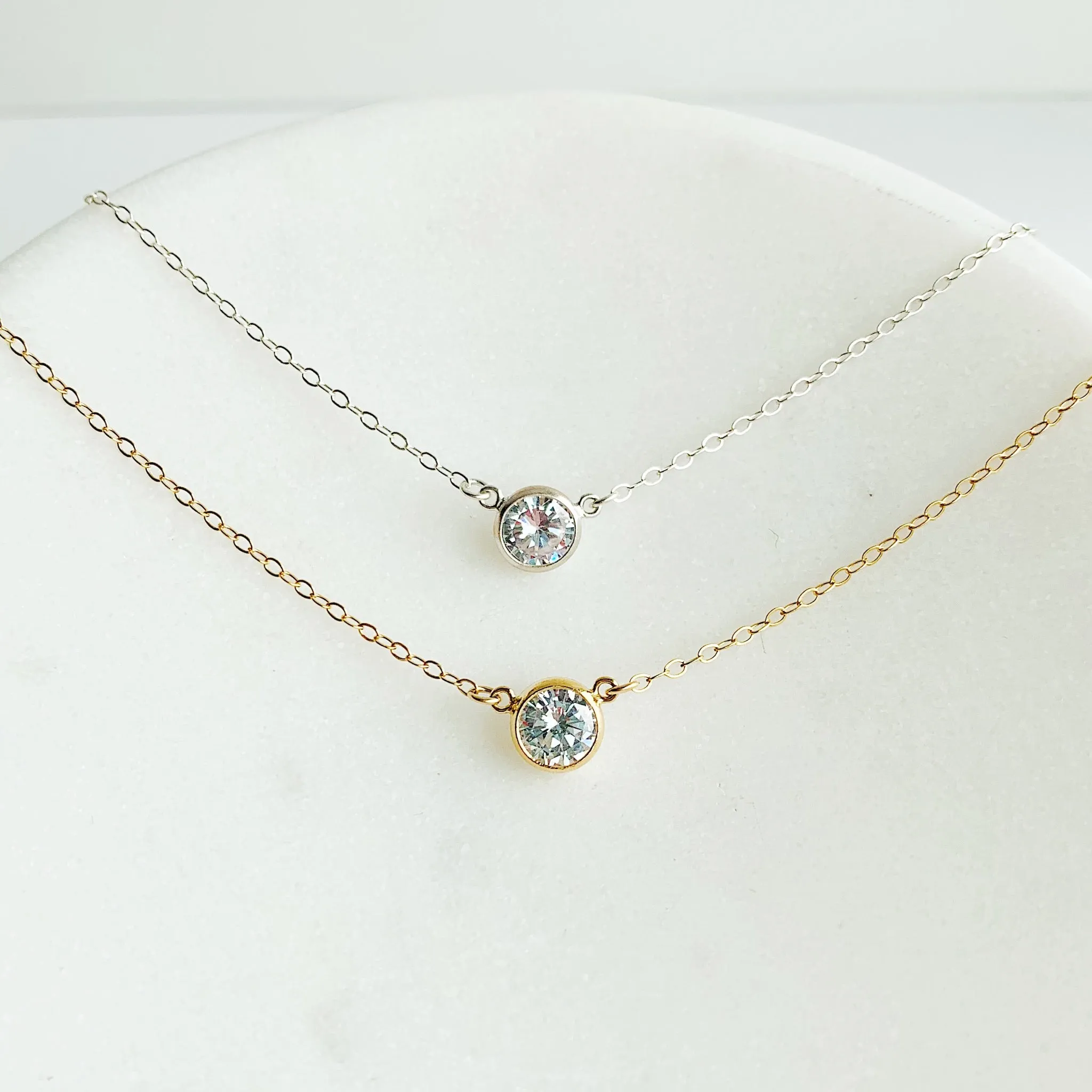 Collette Solitaire Necklace