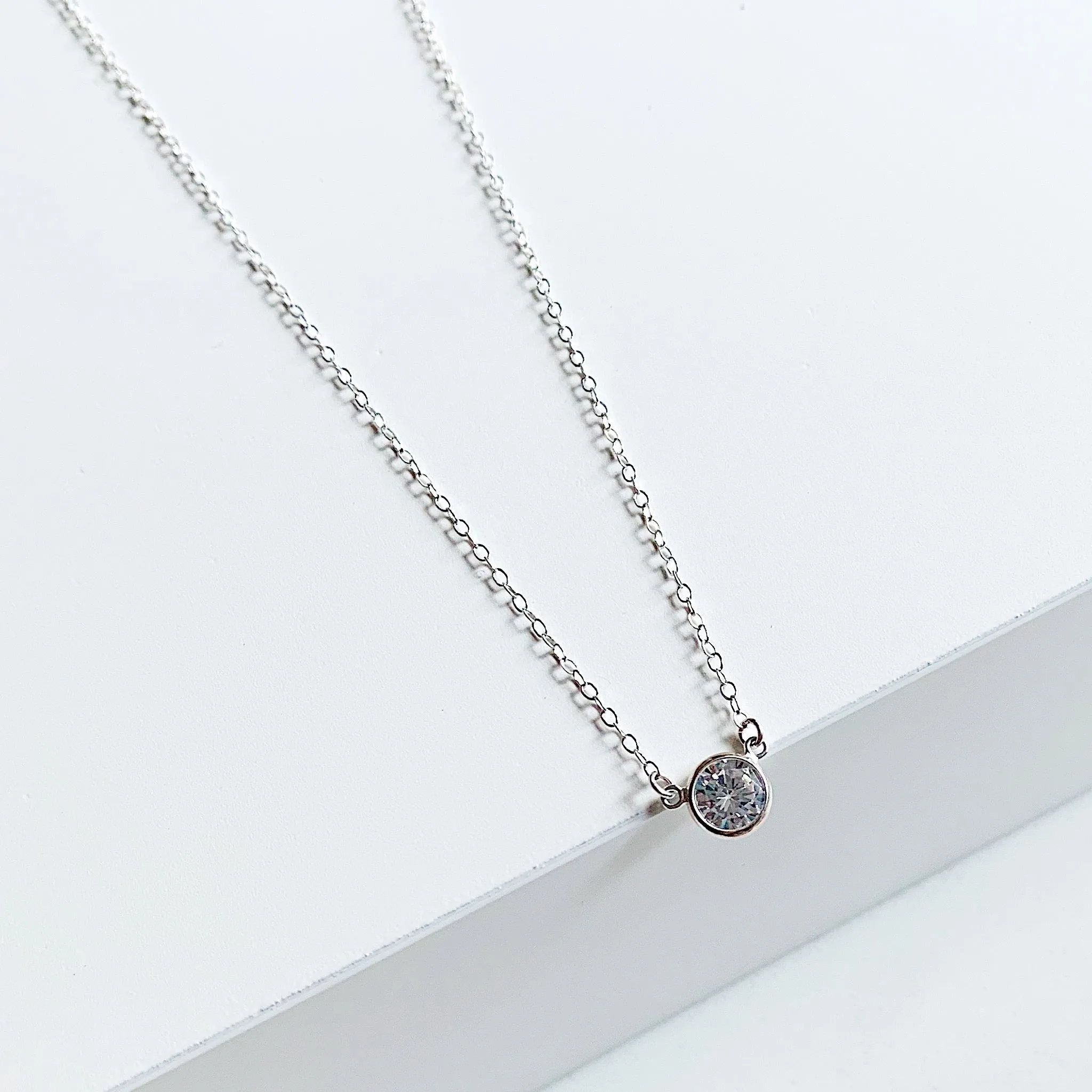 Collette Solitaire Necklace