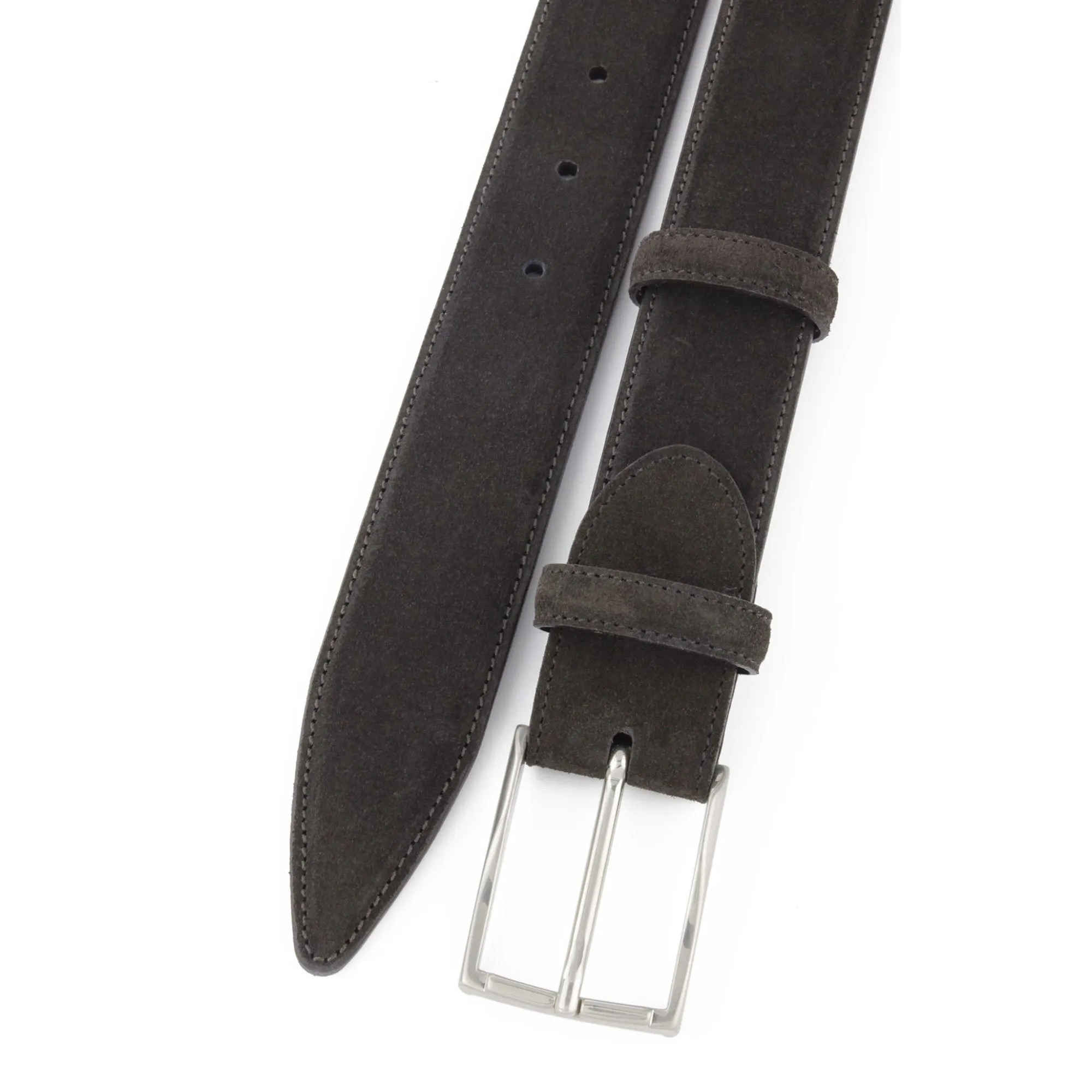 Dark choc classic suede belt