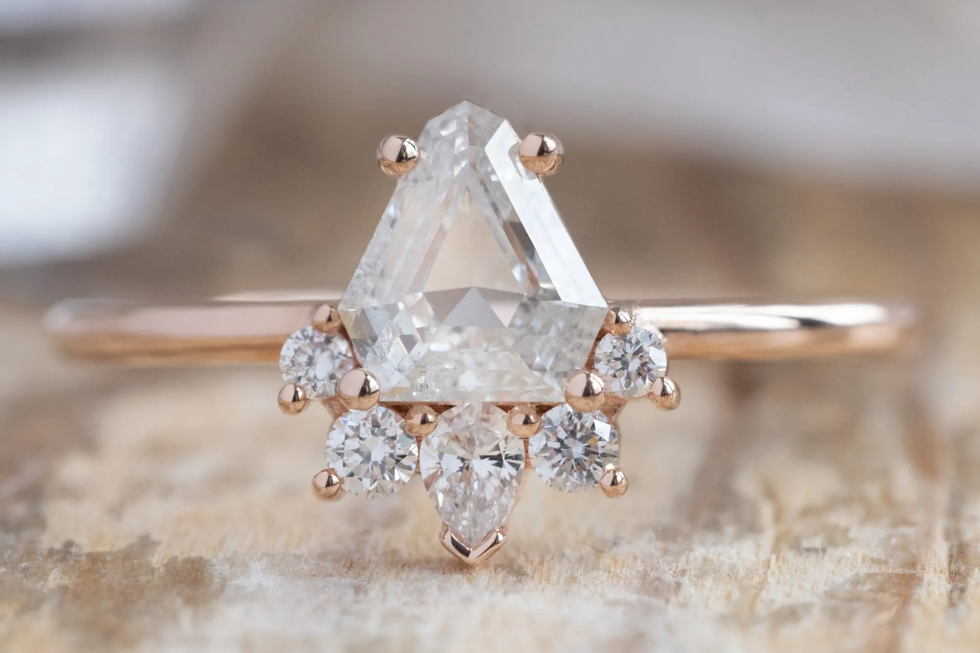 Design Your Own Custom Natural White Diamond Engagement Ring