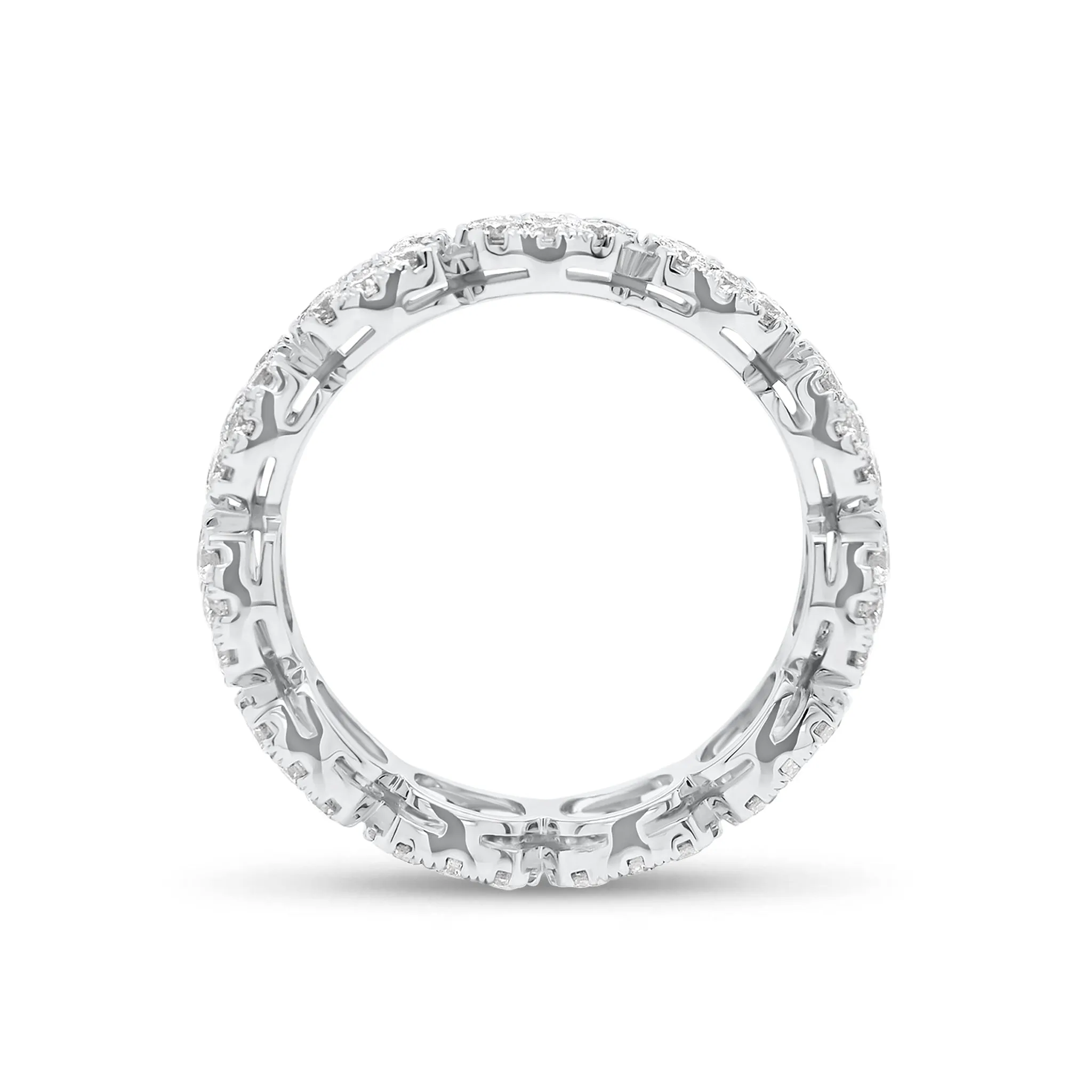 Diamond Cushion-Style Halo Eternity Ring