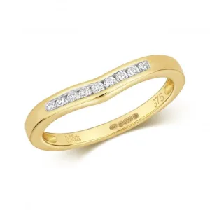 Diamond Jewellery 9ct Soft Wishbone Gold Rings RD384