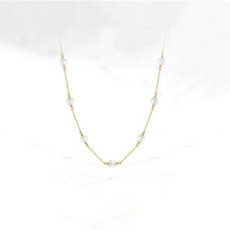 Elegant Baroque Pearl Minimalist Necklace Collection