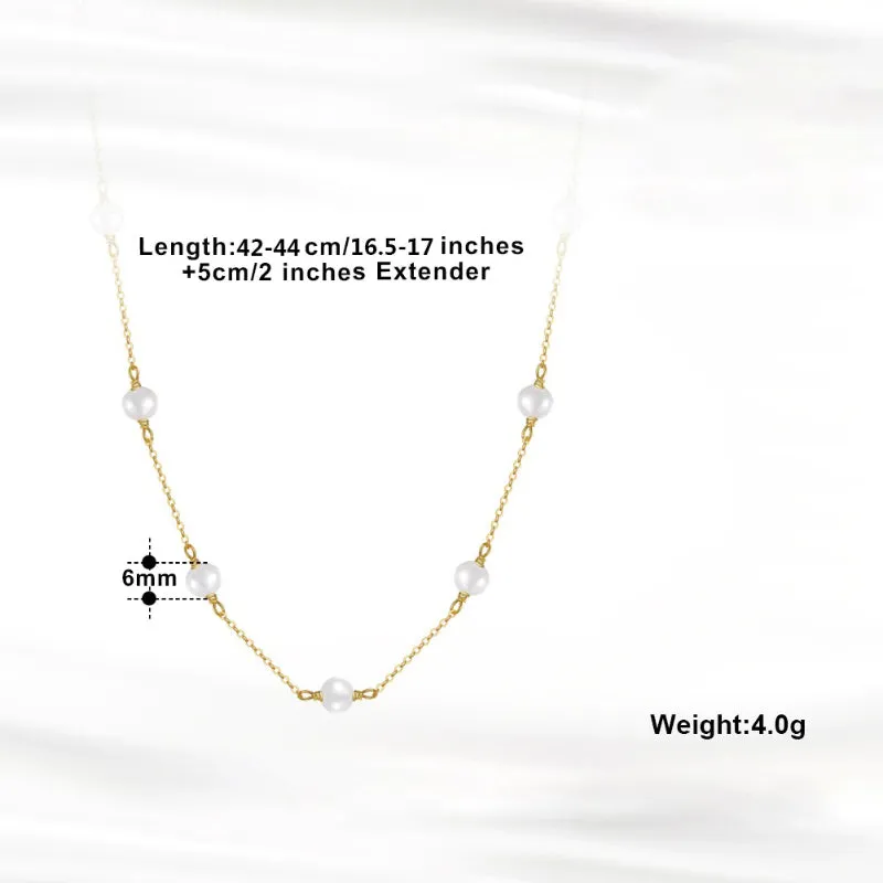 Elegant Baroque Pearl Minimalist Necklace Collection