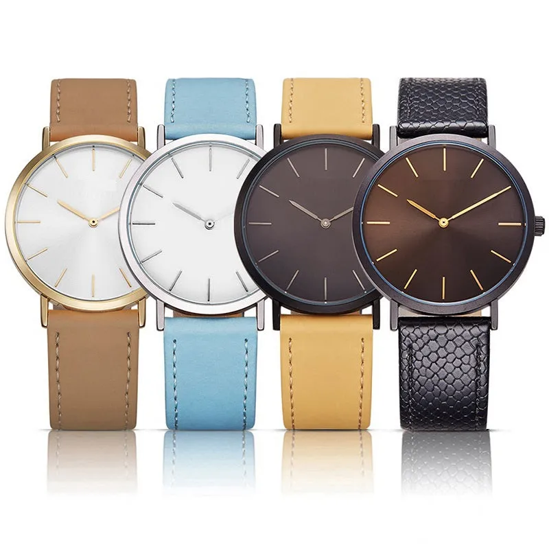 Elegant Ladies Waterproof Leather Strap Watch