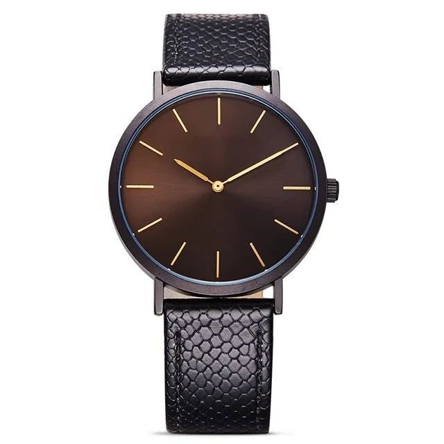 Elegant Ladies Waterproof Leather Strap Watch