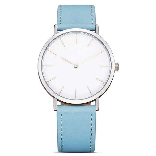 Elegant Ladies Waterproof Leather Strap Watch