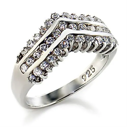 Elegant Sterling Silver CZ Ring - A Sparkling Classic