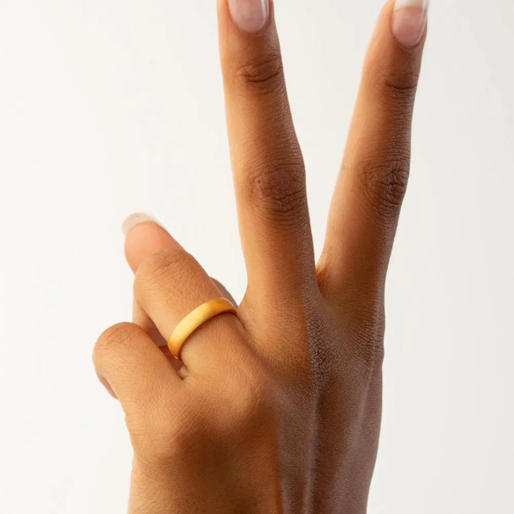 Elements Classic Thin Silicone Ring - Gold