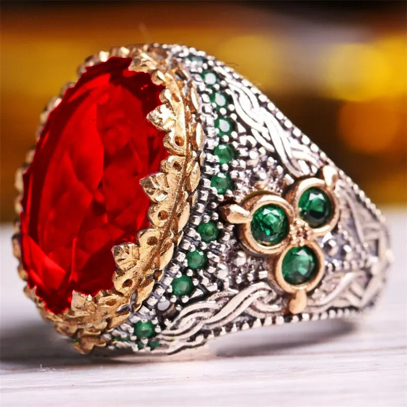 Emerald Men's Luxury Ring