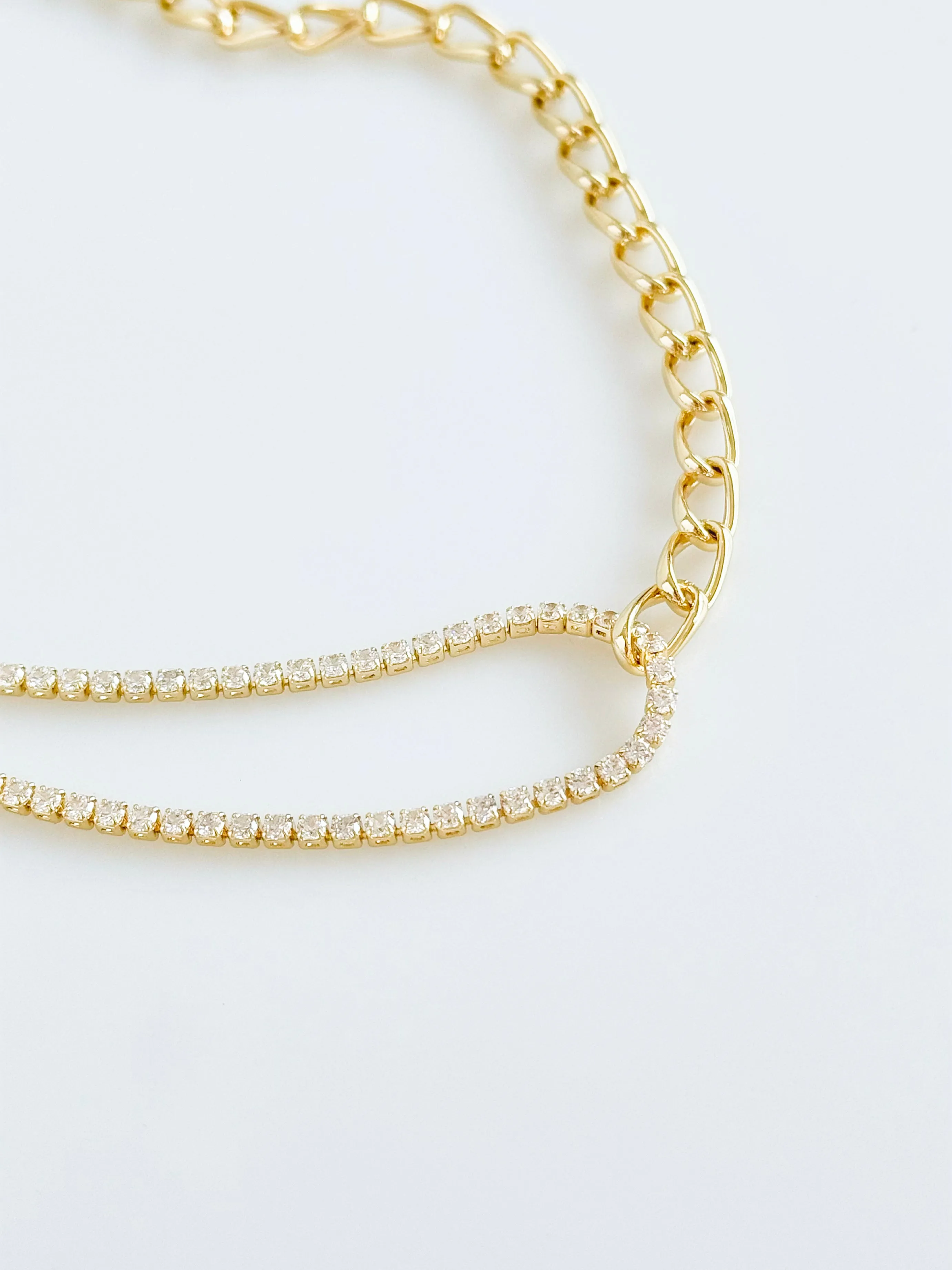 Eternity Sparkling Double Chain Necklace