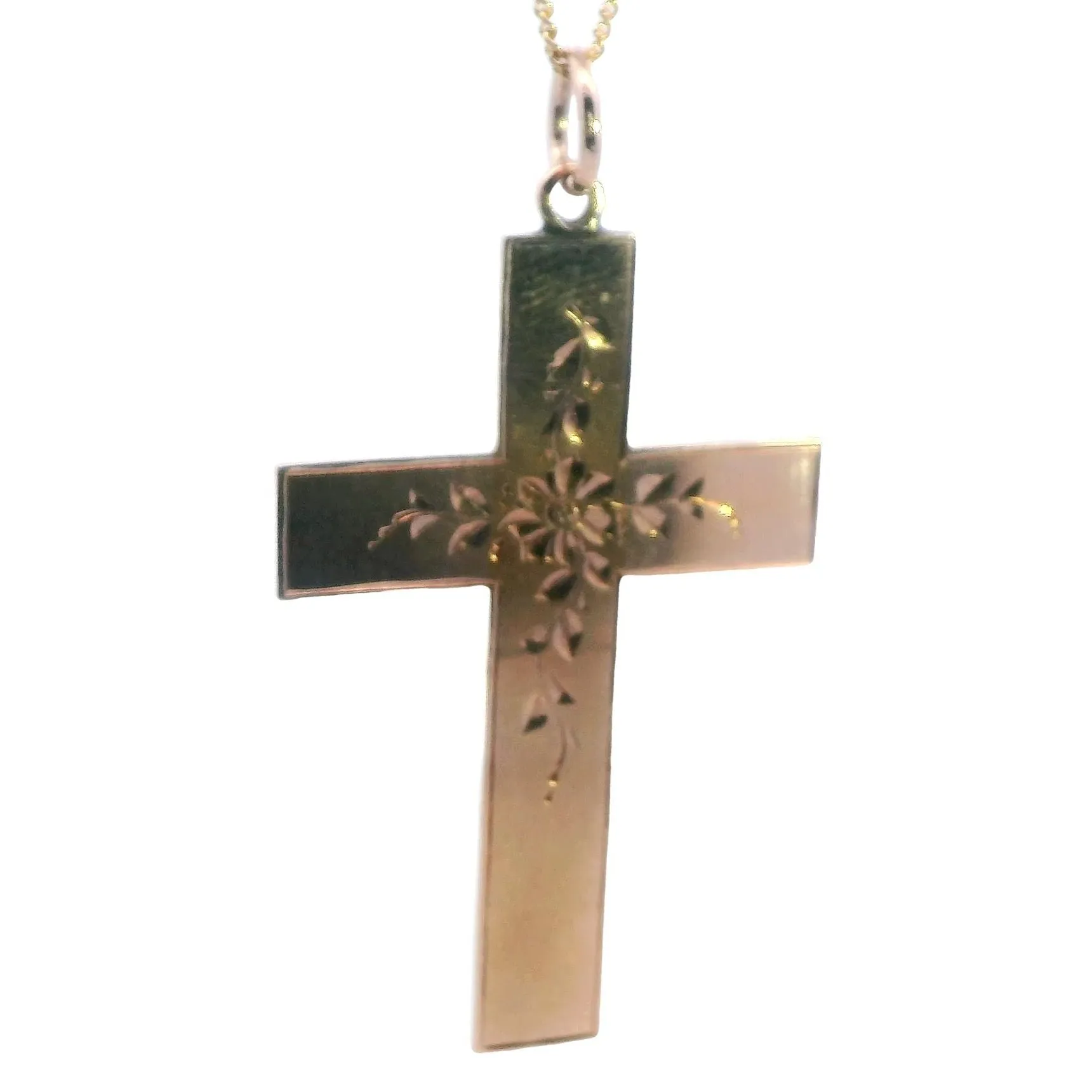 Exquisite 9ct Yellow Gold Cross Pendant - Timeless Elegance & Craftsmanship