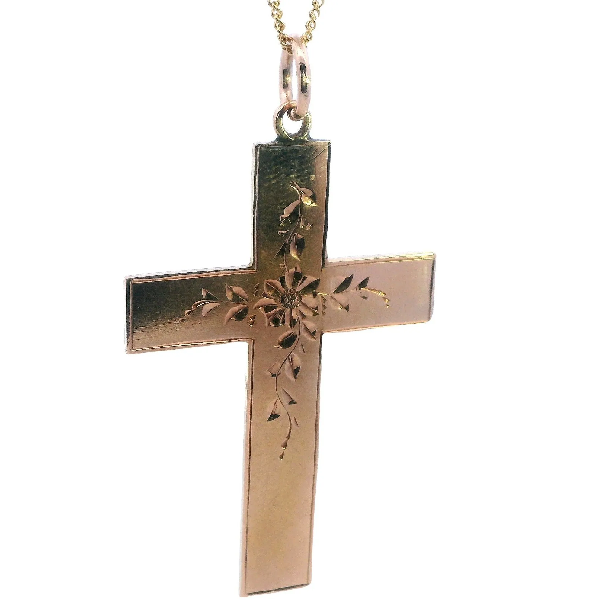 Exquisite 9ct Yellow Gold Cross Pendant - Timeless Elegance & Craftsmanship