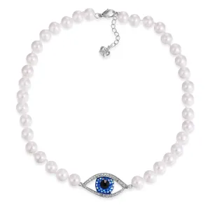 Eye and Pearl Necklace