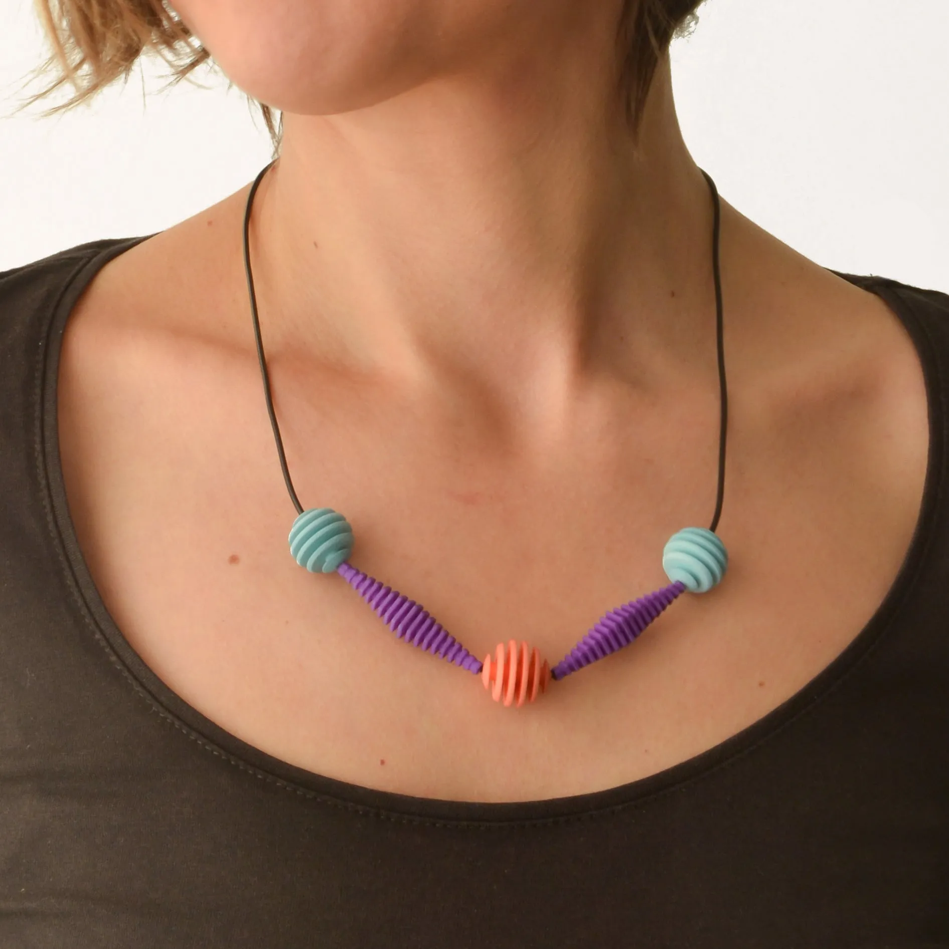 Geometric Beaded Necklace - Optical