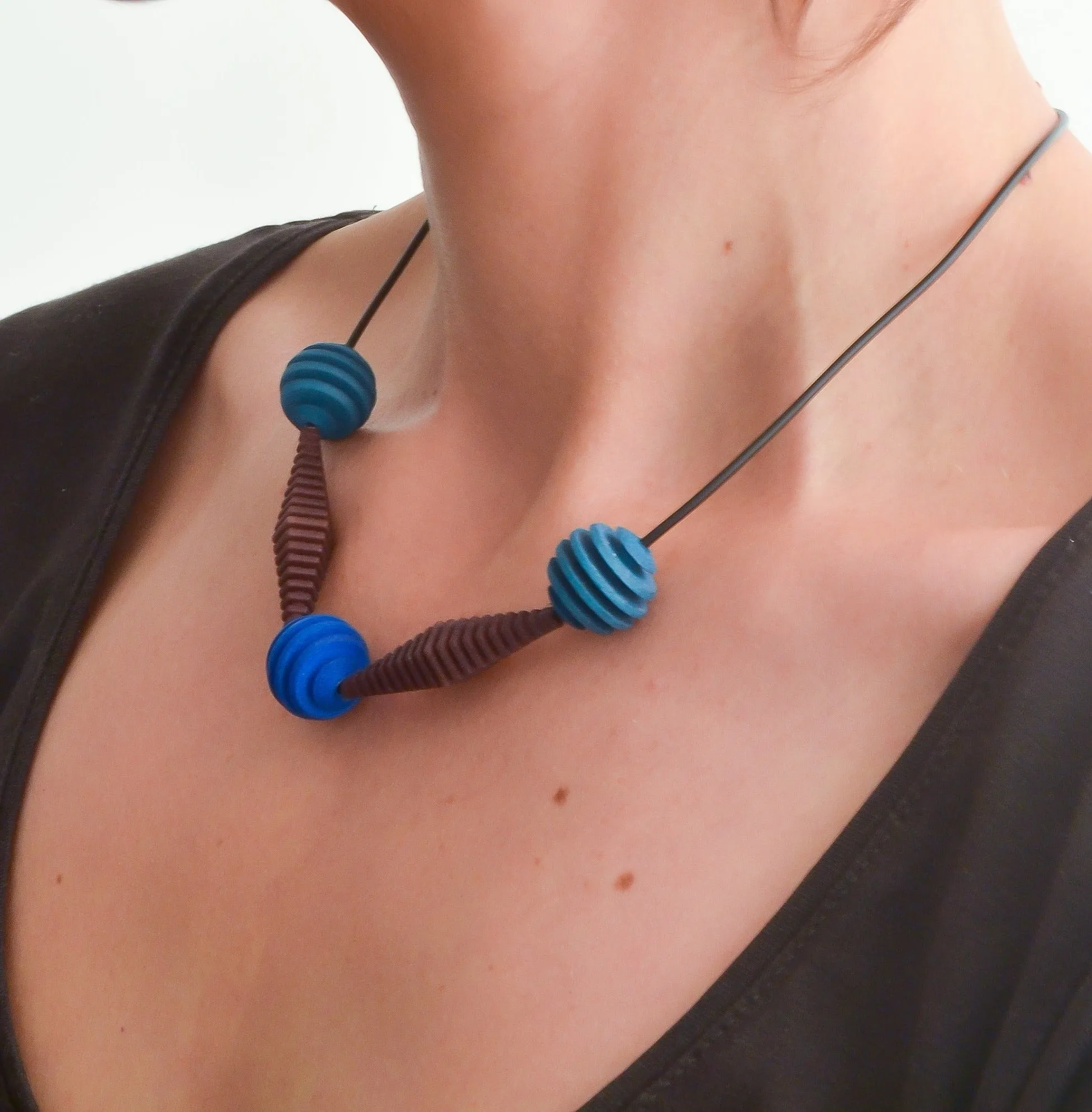 Geometric Beaded Necklace - Optical