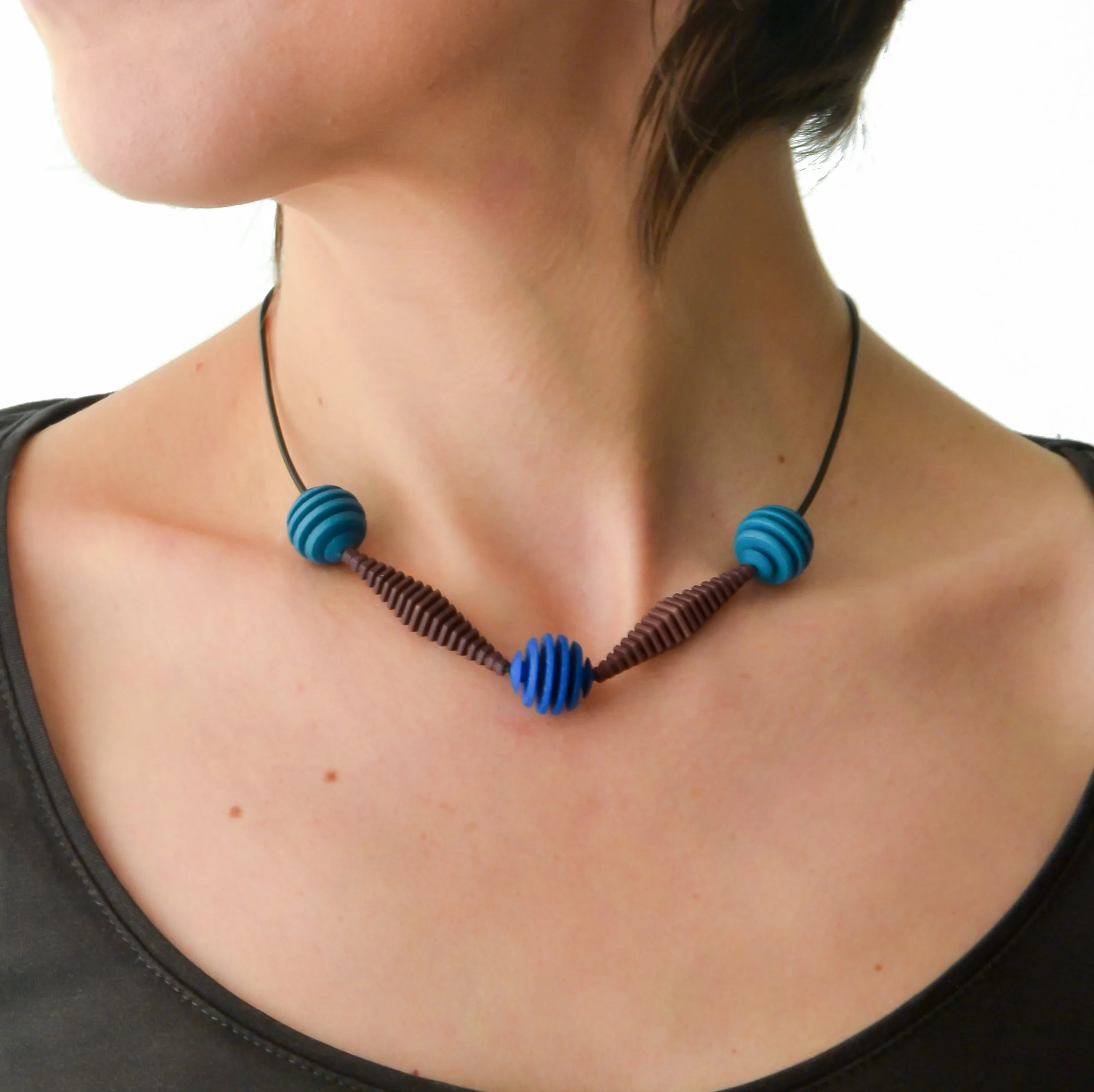 Geometric Beaded Necklace - Optical