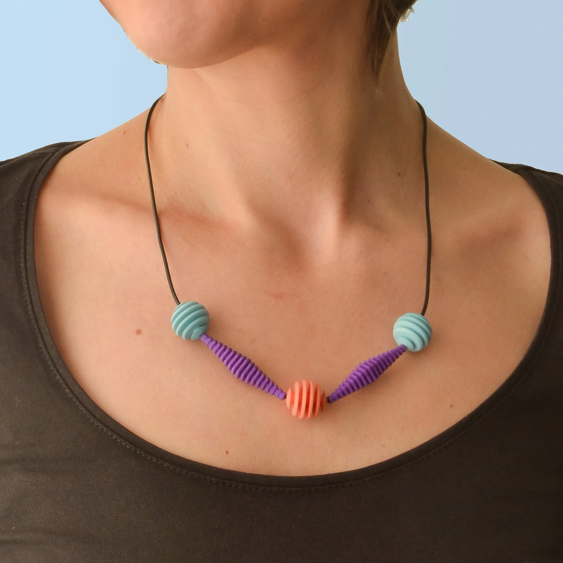 Geometric Beaded Necklace - Optical