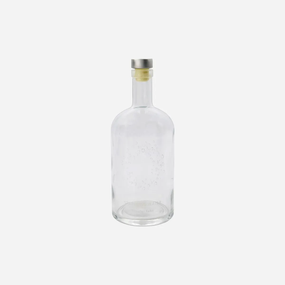 Glass Water Bottle with Lid - Sparkling