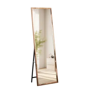 Gold Frame Modern Floor Standing Mirror MWCV2