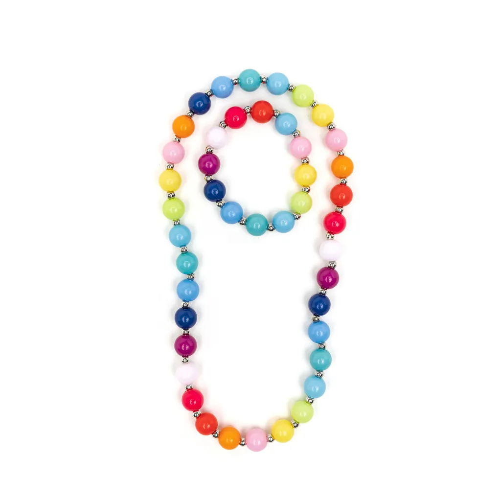 Great Pretenders Beaded Bubblegum Necklace & Bracelet Set