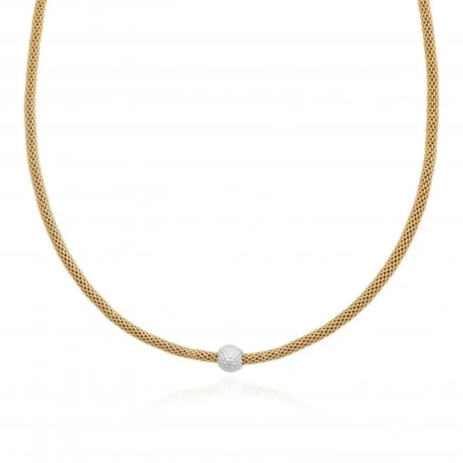 Halo Gold Silver Venetian Chain Bobble Necklace 4051