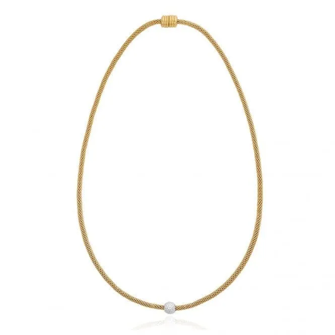 Halo Gold Silver Venetian Chain Bobble Necklace 4051