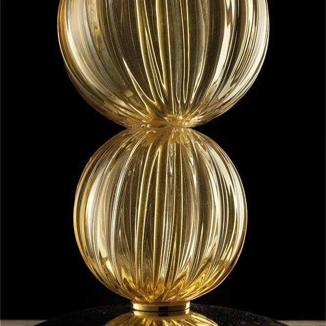 Hand-Blown Elegant Fine Italian Small Table Lamp With Murano Glass