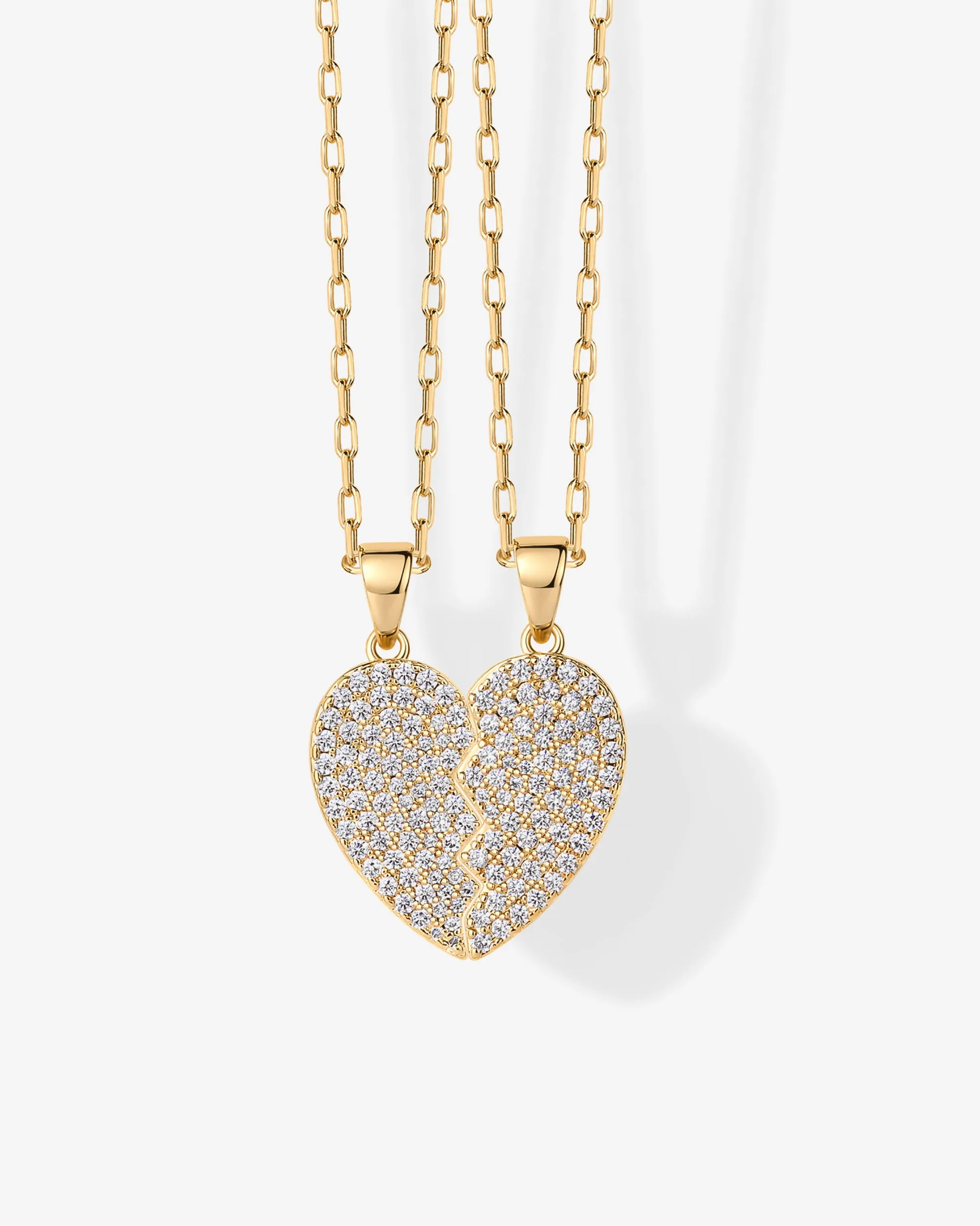 Heart Pendant Necklace Set