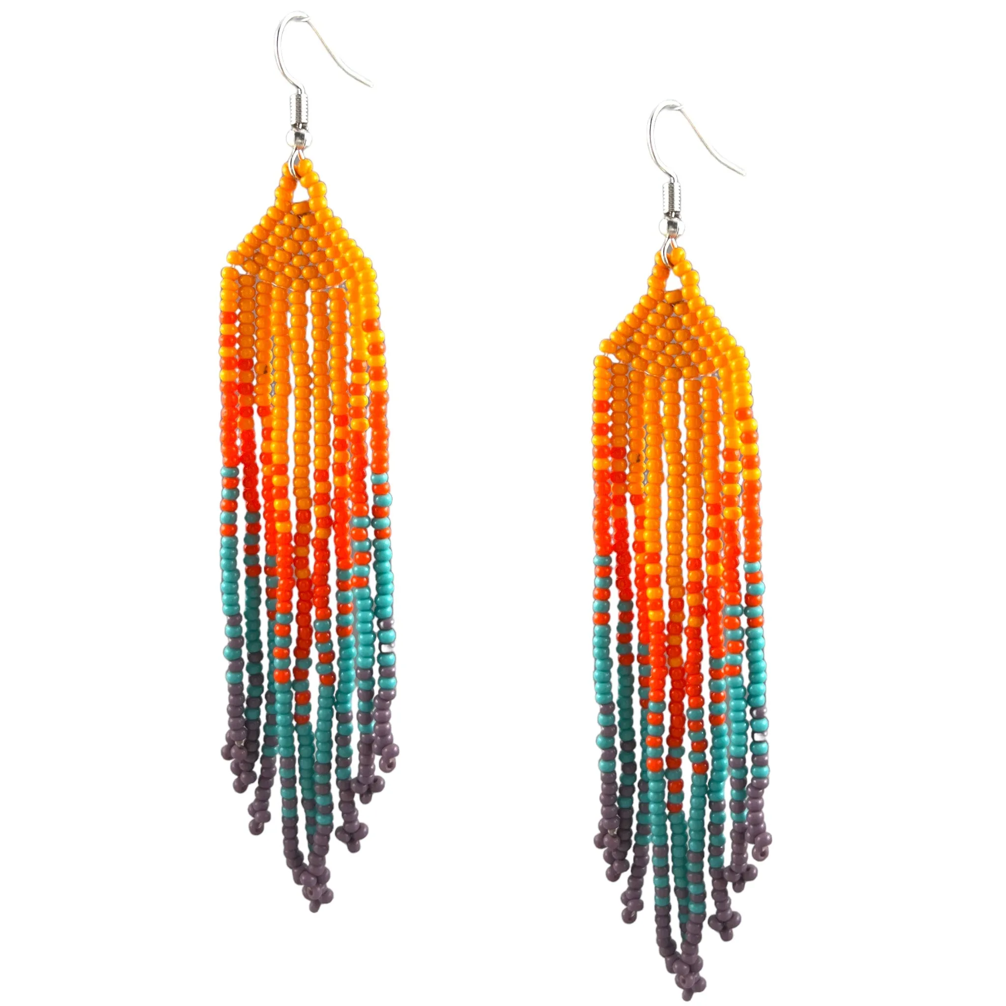 Huichol Long Earrings