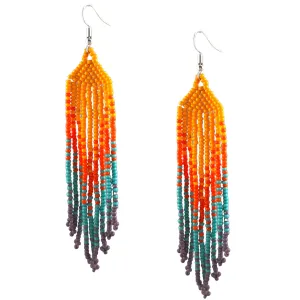 Huichol Long Earrings