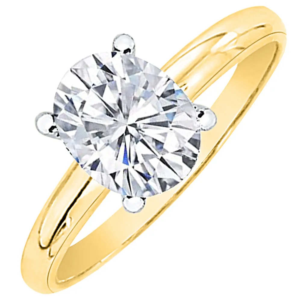 IGI Certified 1.02 ct. D - VS1 Oval  Cut Lab Grown Diamond Solitaire Engagement Ring in 14k Gold