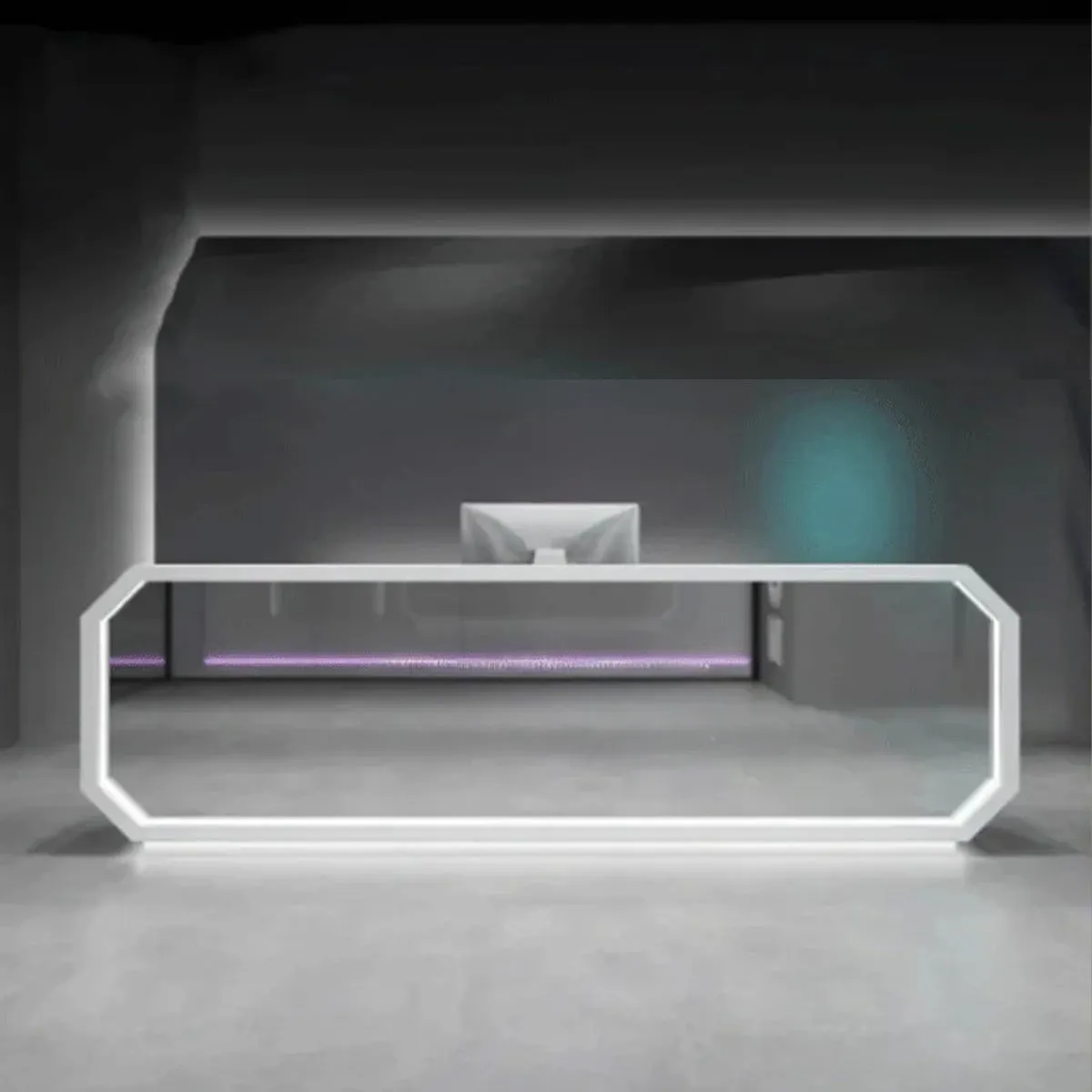 Impress Customers with Sleek Design Modern Stainless Steel Reception Desk