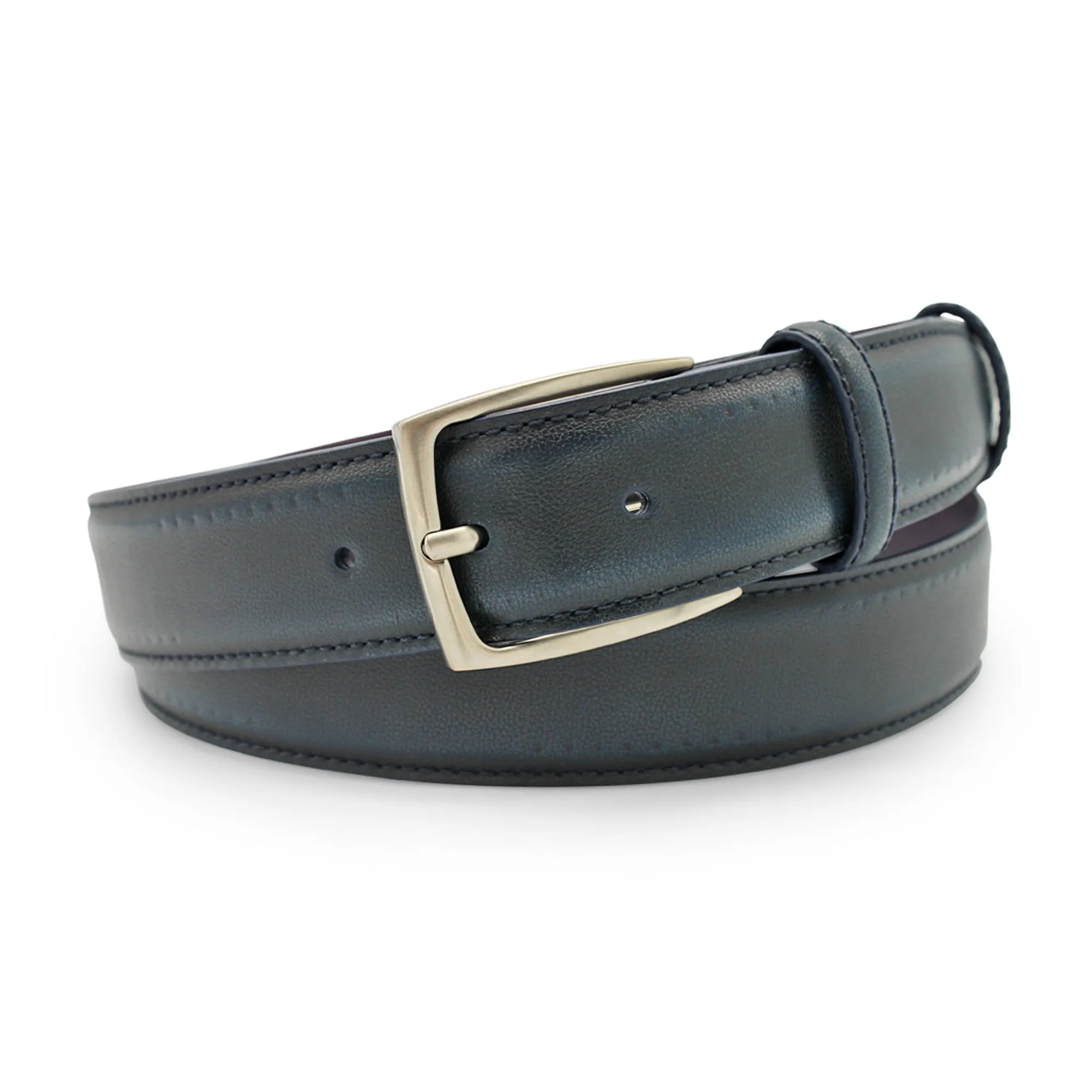 Indigo Hand Burnished 'Cagney' Belt