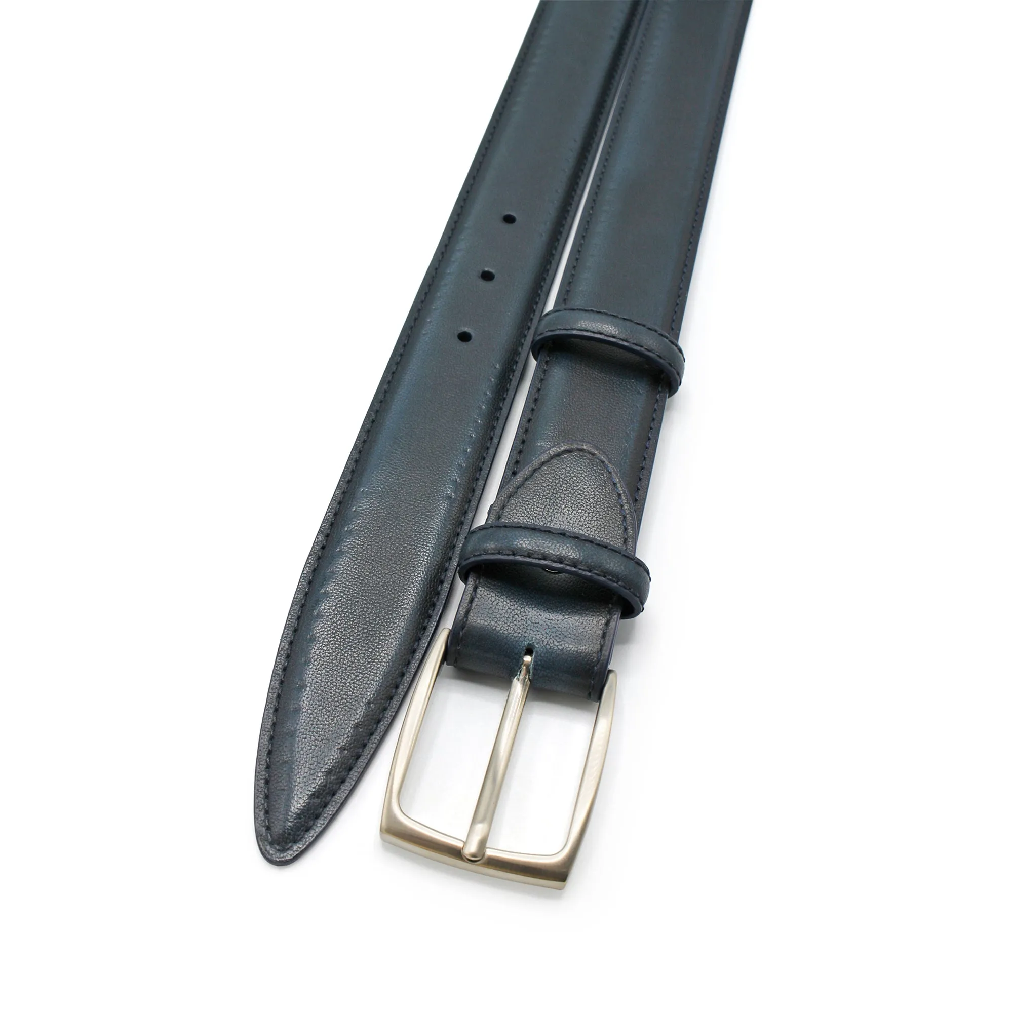 Indigo Hand Burnished 'Cagney' Belt