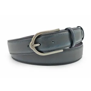 Indigo Hand Burnished Gunmetal 'Cagney' Belt