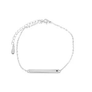 LINEAR BAR BLACK DIAMOND WHITE BRACELET